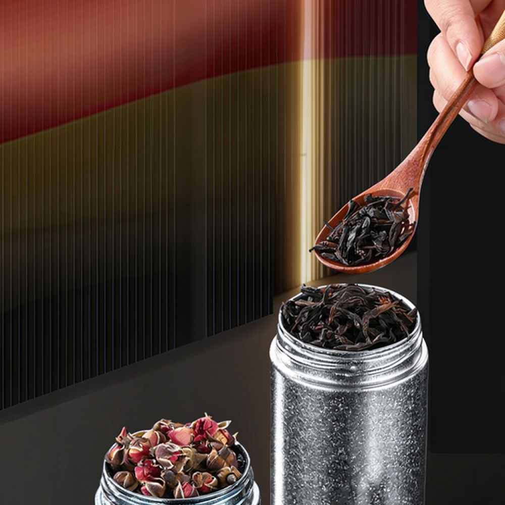 Herbal Tea - وعاء تخزين محمول مصنوع من التيتانيوم،