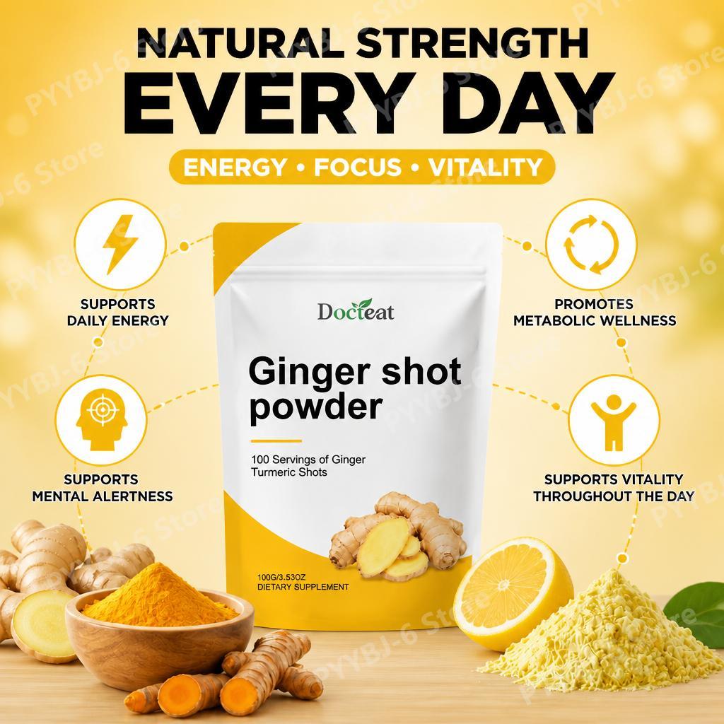 مسحوق دوكتيت جينجر شوت مع فيتا - مراجعة Ginger Tea وسعره